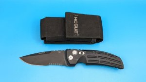 Hogue Knives EX-A01 Automatic Knife Drop Point Black G10 (3.5" Black)