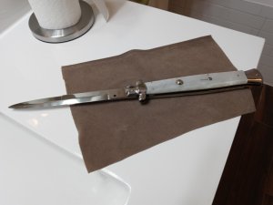 18 inch faux pearl italian stiletto