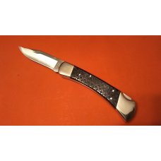 Buck 110 Folding Hunter, Nickel Silver Bolsters, Basketweave Scales Buck 110 Folding Hunter, Nickel Silver Bolsters, Basketweave Scales