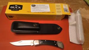 Buck 110 Folding Hunter, Nickel Silver Bolsters, Charcoal Dymondwood Scales, 1 of 300