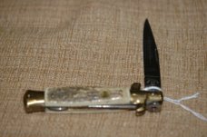 KIssing Crane Stag German KC46 Stiletto Folding Knife