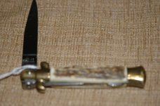 KIssing Crane Stag German KC46 Stiletto Folding Knife