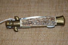 KIssing Crane Stag German KC46 Stiletto Folding Knife