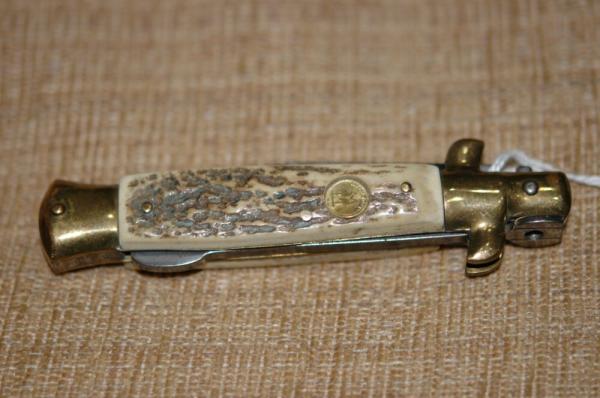 KIssing Crane Stag German KC46 Stiletto Folding Knife