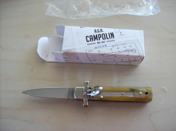 A. G. A. Campolin Dominus Lever Maltese Cross 6 Incher W/Brazilian Horn Handles NIB A. G. A. Campolin Dominus Lever Maltese Cross 6 Incher W/Brazilian Horn Handles NIB