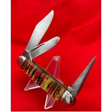 Vintage GAMBLE STORES 3-Blade Equal End Cattle Knife c1930’s-1950’s Vertical Christmas Tree Scales Vintage GAMBLE STORES 3-Blade Equal End Cattle Knife c1930’s-1950’s Vertical Christmas Tree Scales