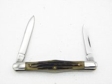 Queen Cutlery Co. #38 Swell Center Gentleman’s Pen in Winterbottom Bone: 3” closed, 1980s, Queen Cutlery Co. #38 Swell Center Gentleman’s Pen in Winterbottom Bone: 3” closed, 1980s,
