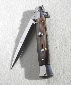 NEW FRANK BELTRAME 9" GENUINE FRENCH BOVINE HORN BAYONET BLADE ITALIAN STILETTO