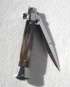 NEW FRANK BELTRAME 9" GENUINE FRENCH BOVINE HORN BAYONET BLADE ITALIAN STILETTO