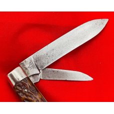 Vintage H BOKER & CO’S IMPROVED CUTLERY 2-Blade Swell End Jack Pocket Knife c.1899-1920’s Bone Vintage H BOKER & CO’S IMPROVED CUTLERY 2-Blade Swell End Jack Pocket Knife c.1899-1920’s Bone