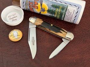 Great Eastern Cutlery GEC  68 Northfield White Owl Sambar Stag NIT