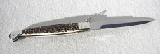 NEW AGA CAMPOLIN 12" ITALIAN SICILIANO GENUINE STAG 4 MILLIMETER BLADE, NICKEL SILVER BOLSTERS