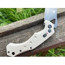 COBRATEC RYKER TAN AUTO FOLDER D2 STONEWASH STEEL COBRATEC RYKER TAN AUTO FOLDER D2 STONEWASH STEEL