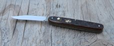 Geo. Schrade Presto Mint Jigged Brown Bone Never Used Factory Edge Sock Drawer Knife 3 1/4" Closed Geo. Schrade Presto Mint Jigged Brown Bone Never Used Factory Edge Sock Drawer Knife 3 1/4" Closed