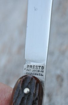 Geo. Schrade Presto Mint Jigged Brown Bone Never Used Factory Edge Sock Drawer Knife 3 1/4" Closed Geo. Schrade Presto Mint Jigged Brown Bone Never Used Factory Edge Sock Drawer Knife 3 1/4" Closed