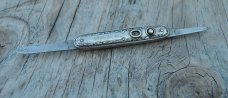Schrade Cut Co. Walden NY Pats. 06'/07' Sterling Silver 3 3/8" Closed Carefully Used Engraved Schrade Cut Co. Walden NY Pats. 06'/07' Sterling Silver 3 3/8" Closed Carefully Used Engraved