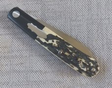 T A Davison Custom Spear Sambar Stag Zulu..3.625..micarta bolsters..A2..jeweled liners..Dble Shields T A Davison Custom Spear Sambar Stag Zulu..3.625..micarta bolsters..A2..jeweled liners..Dble Shields