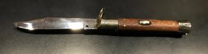 Jeremy Kreis (JTK) Ring-Pull Stiletto, SS/NS Bolsters & Walnut Handle, Unused 