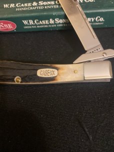 2000 Case XX USA M5151 SS Midnight Stag Handle Jaguar With Long Pull Stainless Steel Blade NIB