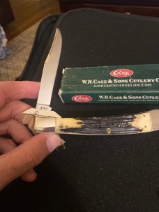 2000 Case XX USA M5151 SS Midnight Stag Handle Jaguar With Long Pull Stainless Steel Blade NIB