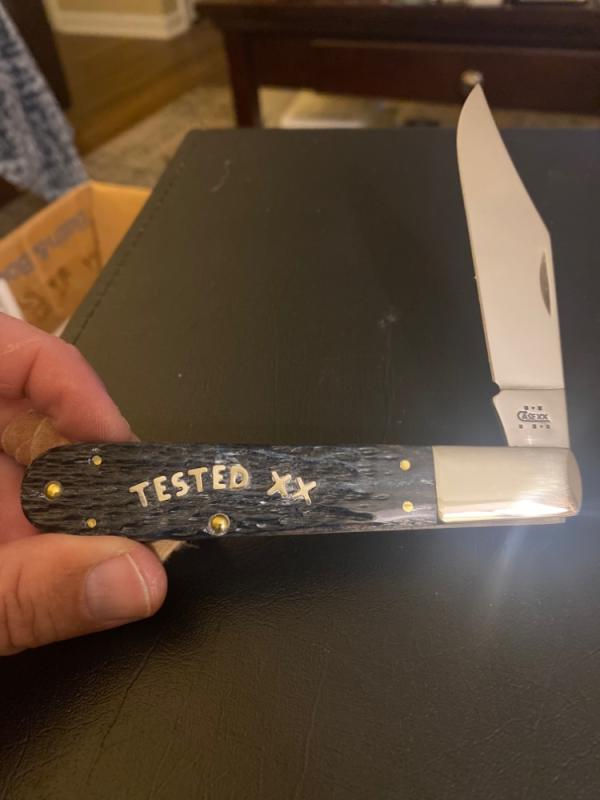 2003 Case XX USA 6143 SS Dark Gray Bone Grand Daddy Barlow With Tested XX On Handle & Single Blade