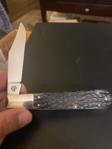 2003 Case XX USA 6143 SS Dark Gray Bone Grand Daddy Barlow With Tested XX On Handle & Single Blade
