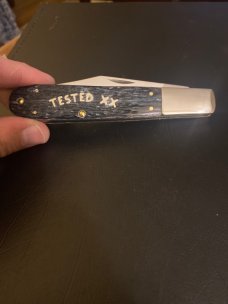 2003 Case XX USA 6143 SS Dark Gray Bone Grand Daddy Barlow With Tested XX On Handle & Single Blade