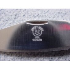 Vintage Chuck Garlitz, Happy Jack U.S.A. Handmade, Etched, Redbone Handles Slipjoint Folder