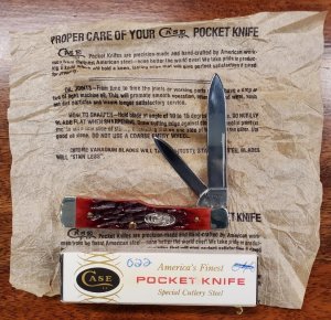 *VINTAGE* CASE XX Small Gunstock ~ Red Bone ~ 1987 ~ 3 Dot ~ *RARE*