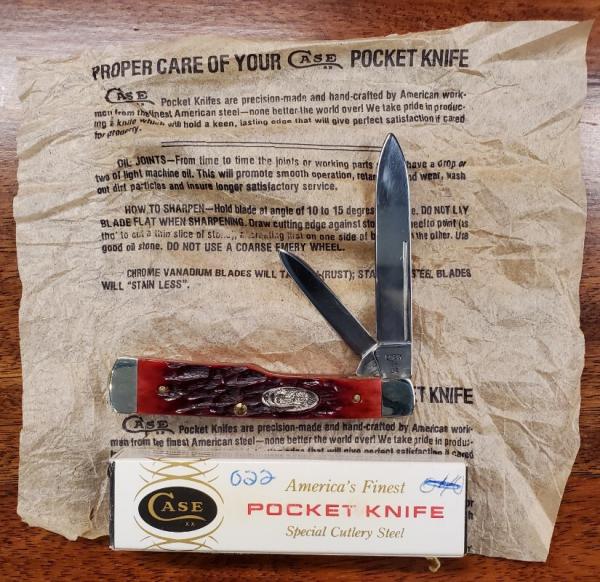 *VINTAGE* CASE XX Small Gunstock ~ Red Bone ~ 1987 ~ 3 Dot ~ *RARE* *VINTAGE* CASE XX Small Gunstock ~ Red Bone ~ 1987 ~ 3 Dot ~ *RARE*