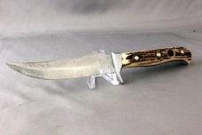 PUMA SKINNING KNIFE, Stag Handles, 97674 Made in 1976, Etch is Faint, Leather Sheath, Free Shipping