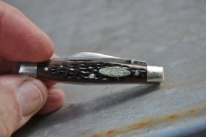 Case Peanut XX USA 4 Dot Never Used Or Honed Blade Tarnish Cleaned Tight Loud Snap No Wobble