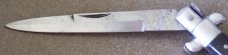 Vintage G.C.CO. / ITALY manual lockback STILETTO KNIFE w/ cream brown & black HORN handle scales Vintage G.C.CO. / ITALY manual lockback STILETTO KNIFE w/ cream brown & black HORN handle scales