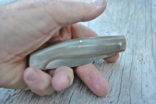 Italian Sardinia Friction Folder 4 1/4" Closed Thick Horn Handles Mint Never Honed Big older