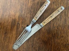 BONE & PEWTER HANDLES CIVIL WAR ERA J. RUSSELL