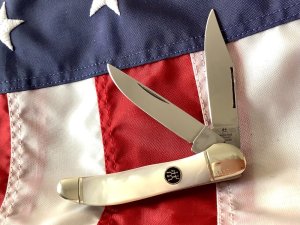 J A Henckels Copperhead Pocket Knife w/ Fantastic Mother of Pearl Handles -NOS - no box