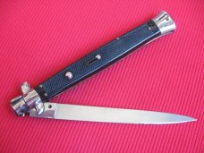 Vintage Unique 13" Italian MOLLETTA Stiletto Checkered Switchblade Knife. Vintage Unique 13" Italian MOLLETTA Stiletto Checkered Switchblade Knife.