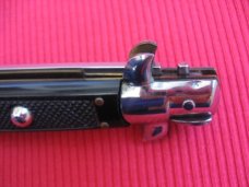 Vintage Unique 13" Italian MOLLETTA Stiletto Checkered Switchblade Knife. Vintage Unique 13" Italian MOLLETTA Stiletto Checkered Switchblade Knife.