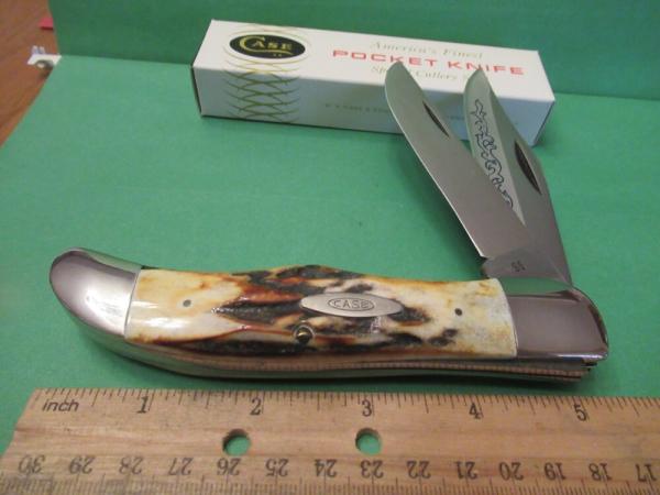 Case XX 1977 Blue Scroll Stag Folding Hunter Pattern # 5265 SS Case XX 1977 Blue Scroll Stag Folding Hunter Pattern # 5265 SS