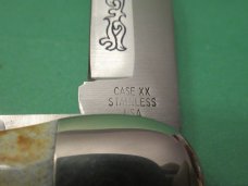 Case XX 1977 Blue Scroll Stag Folding Hunter Pattern # 5265 SS Case XX 1977 Blue Scroll Stag Folding Hunter Pattern # 5265 SS