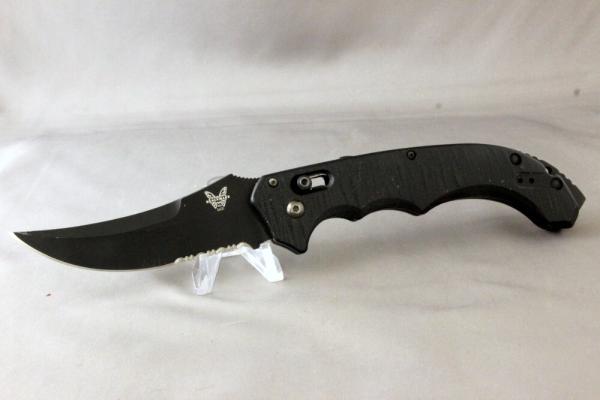 BENCHMADE 8600 Automatic Knife, Micarta-Like Non-Slip Handles, Axis Lock, Fires Hard, Locks Tight