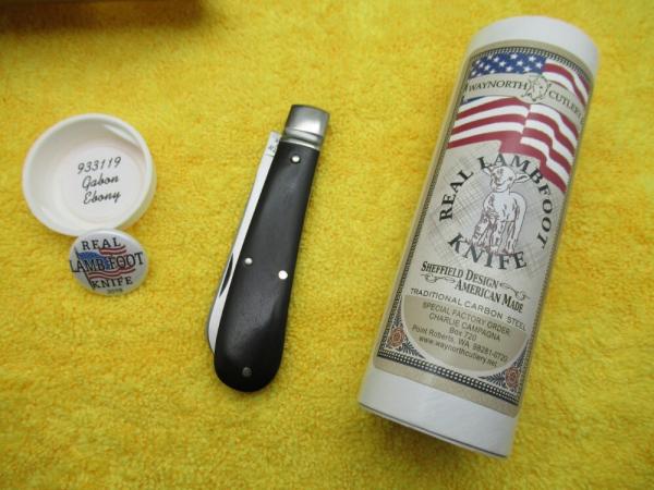 Great Eastern Cutlery. Charlie Campagna, Waynorth Real Lambfoot Knife SFO .....................(BLK)