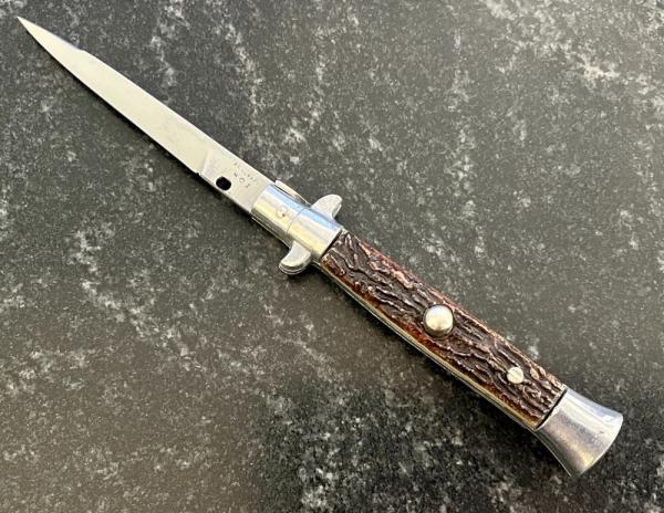 Vintage Spanish Stiletto Switchblade, 8.25 Inch, Marked "INOX", Unused #1 Vintage Spanish Stiletto Switchblade, 8.25 Inch, Marked "INOX", Unused #1
