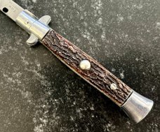Vintage Spanish Stiletto Switchblade, 8.25 Inch, Marked "INOX", Unused #1 Vintage Spanish Stiletto Switchblade, 8.25 Inch, Marked "INOX", Unused #1