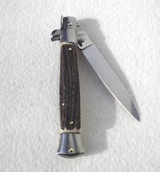  NEW FRANK BELTRAME 9" GENUINE STAG ITALIAN STILETTO