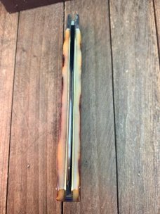 Schatt and Morgan File and Wire Series Barehead Swayback Clasp ATS-34 Blade Autumn Worm Groove Bone Schatt and Morgan File and Wire Series Barehead Swayback Clasp ATS-34 Blade Autumn Worm Groove Bone