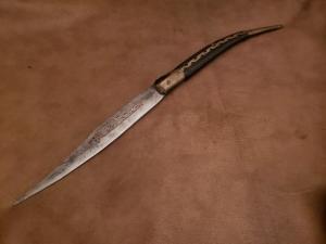Antique  Spanish jumbo ratchet navaja fighting knife