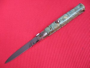 Vintage "C. Jul. Herbertz" Burl Wood/Filework Picklock Switchblade STILETTO Knife - Custom