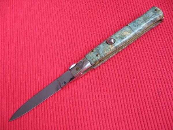 Vintage "C. Jul. Herbertz" Burl Wood/Filework Picklock Switchblade STILETTO Knife - Custom