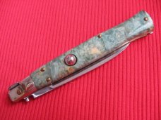 Vintage "C. Jul. Herbertz" Burl Wood/Filework Picklock Switchblade STILETTO Knife - Custom